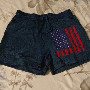Men's Athletic Shorts with Flag Design